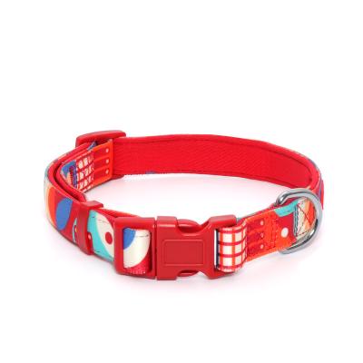 China Custom Made Luxury Custom Nylon Dog Collar OEM Logo Adjustable Pet Blank Plain for sale