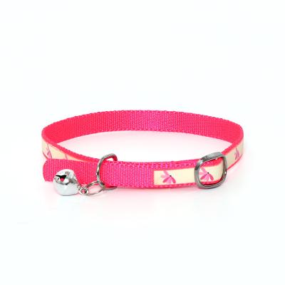 China Custom Nylon Reflective Cat Breakaway Buckle Safety Cats Collar Tag with Bell for sale