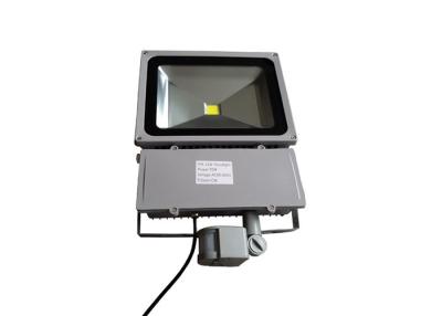 China 70W LED PIR Flood Lights With Override , White Outdoor Security Light With Sensor Tree Lined Trail Lighting for sale