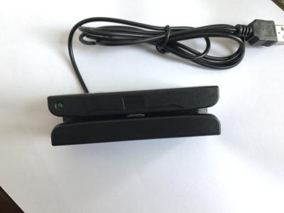 China Black Magnetic Card Reader POS Magstripe Credit Card Reader 3Track USB Hi&Lo Co for sale