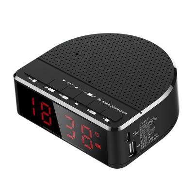 China Class MX-01music the aux input. Portable Auxiliary USB Led Screen FM Radio Time Switch BT Speaker Remote Control Desktop Alarm Clock for sale