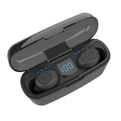 China F9-S7 In-Ear Push Button Wireless BT Earbuds 5.0 Mini Music Earbuds Digital Display Earbuds With 2000 mAh Charging Power Bank for sale