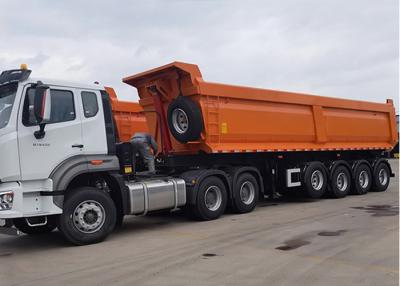 China Semi linha central da descarga 3/4/6 de Tipper Truck Trailer Rear Tipping do reboque à venda