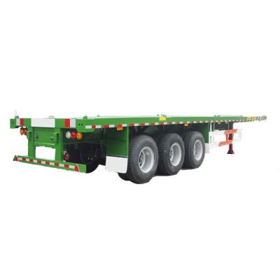 China 2500mm WMI Verschepende Container Flatbed Aanhangwagen Fuwa Drie Axle Flatbed Te koop