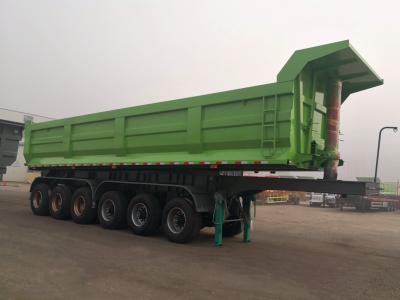 China 100 Ton Hyva Heavy Duty Dumper LKW Q235, der halb Anhänger-Quadrat spitzt zu verkaufen