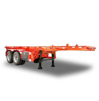 China 5000kg anaranjado que resbala el remolque esquelético T700 2 Axle Flatbed en venta