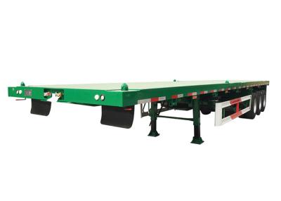 China Groene 3mm Semi Vrachtwagen Flatbed Aanhangwagen 12 Meter Flatbed 3 Axle Truck Te koop