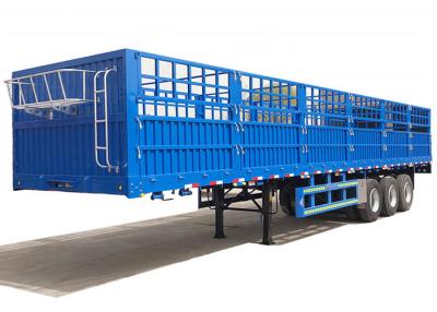 China Stangen-Zaun Cargo Trailer des Leergewicht-6.2T halb des Anhänger-12R22.5 zu verkaufen