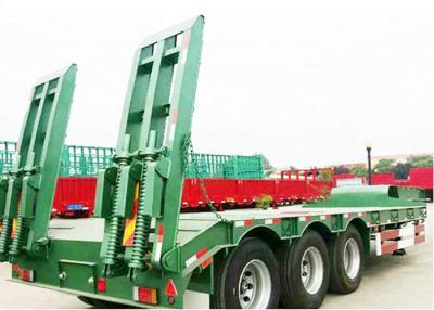 China 80000kg Tri Axle Low Bed Trailer Q345B trennen Gooseneck-Anhänger für Kleintransporter ab zu verkaufen