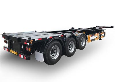 Chine Blanc 4 Axle Intermodal Container Chassis JOST Fixed Skeletal Trailer à vendre