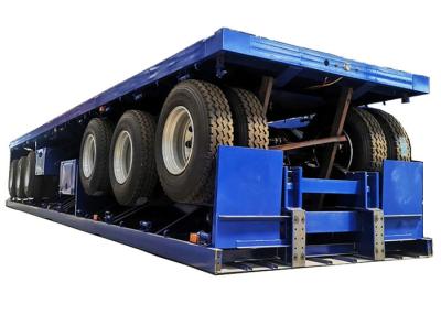 Cina Rimorchio a base piatta 6m del contenitore del CE blu 18 Wheeler Flatbed Trailer For Shipping in vendita