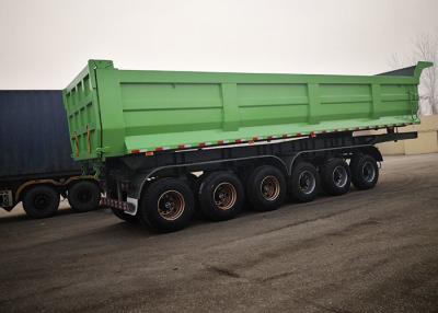 China Front Lifting BPW Tipper Truck Trailer 120 Ton Semi Truck Dump Trailer 6 Achsen zu verkaufen