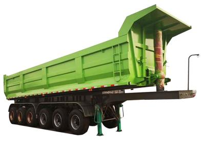 China 50 Tonne Soem Tipper Truck Trailer BPW 4 Axle Tipper For Stone Sand Coal zu verkaufen