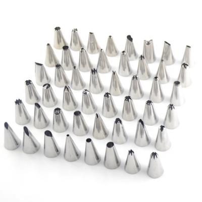 China Disposable 430 Stainless Steel Cream Cookie Cake Decorating Pastry Spouts for sale