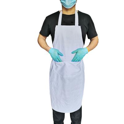 China Cleaning 75 x 65cm Slaughtering Baker Household Kitchen Supermarket Polyester Apron for sale