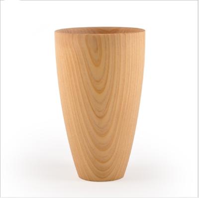 China Viable Fine Handmade Japanese Style Log Mouthwash Wooden Brushing Cups Water Cups for sale