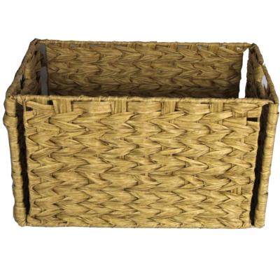 China Viable Hot Water Selling Hyacinth Rattan Woven Foldable Basket for sale