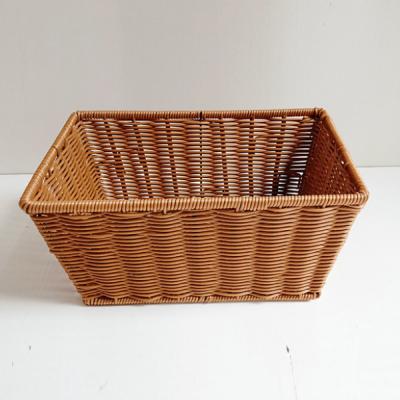 China Viable Imitated Rattan Fruit Display Bulk Snacks Storage Basket for sale