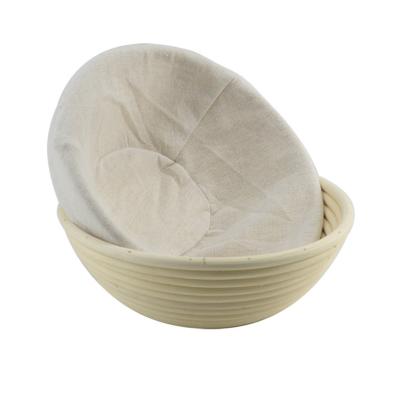 China 10 Inch Sustainable Round Baneton Bread Proofing Basket 25*8 Cm Dough Bowl for sale