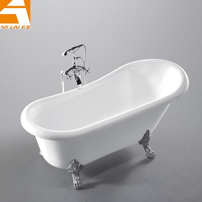 China Double Slipper Stand Alone White Acrylic Claw Foot Bathtub, KF-721C for sale