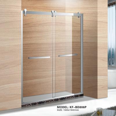 China Quiet Operation 304 Stainless Steel Sliding Shower Door, Bifold, Bypass, KF-BD806P for sale