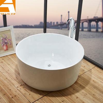 China Freestanding acrylic circular one piece bathtub with apron, KF-732 for sale