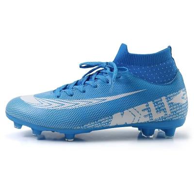 China Hot Selling Mens Soccer Shoes High Top Breathable Rubber Soccer Shoes Soccer Boots for sale