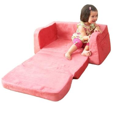 China (Size) OEM Adjustable Kids Couch Suede Fabric Folding Baby Mini Kids Sofa for sale