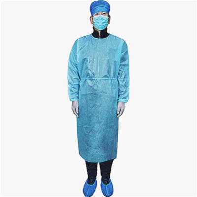 China Prevent Droplets Safety Breathable Factory Isolation Gown 45g Waterproof Disposable Protective Clothing Custom Made On Hot Sale for sale