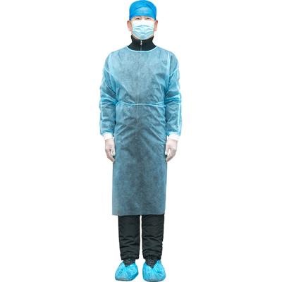 China Prevent 25 Gsm Breathable Nonwoven Medical Disposals Gown Hospital Droplets Safety Suits Insulation Protective Clothing for sale