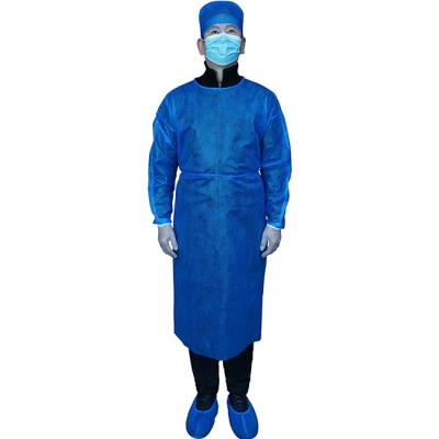 China Breathable Nonwoven Disposable Medical Gown Coveralls Isolation Protective Clothing One Size Fits All Or Customized Size Class II 20 Kg for sale