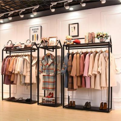 China Europe boutique clothing stores display racks against the wall clothing display furniture for sale