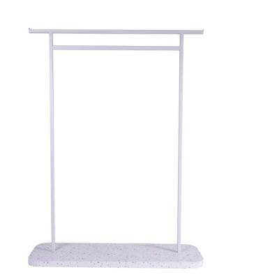 China Custom Spiral Display Clothing Store Display Stand Boutique Racks White Metal Clothes Floor Rack Display Rack for sale