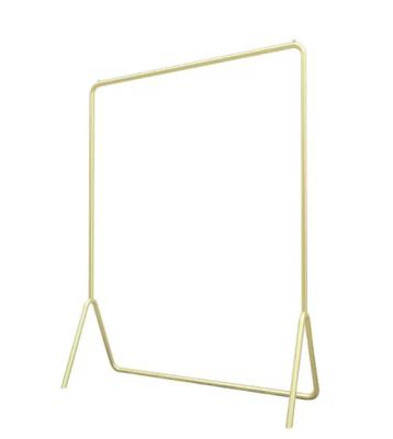 China Wholesale Europe Gold Metal Garment Store Boutique Display Rack Fabric Display Stand for sale