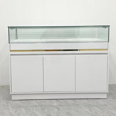 China Wood+Metal+Glass Luxury Exquisite Glass Furniture Store Showcase Cabinet Jewelery Shop Fitting Jewelry Showcase for sale