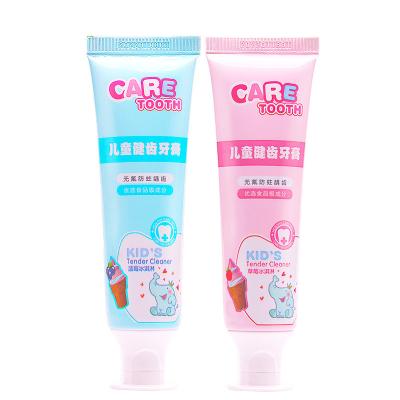 China 50g Basic Cleaning Foam Natural Strawberry Flavor Private Label Kids Toothpaste For 5-12 Ages for sale