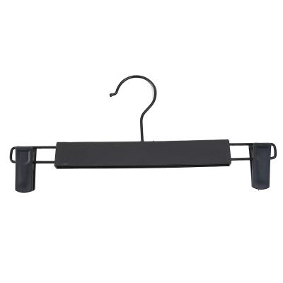 China Eco - Friendly Hanger Black Color Pant Hanger for sale