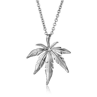 China Trendy Vintage Chain Necklace Set Titanium Maple Leaf Necklace XIANGLIAN-000373 for sale