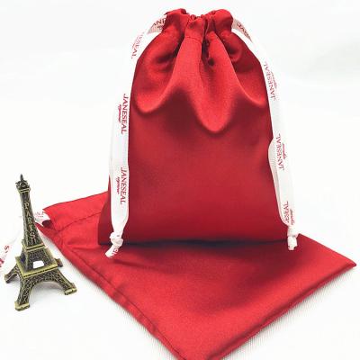 China Cosmetics Silk bundle pocket colored Cosmetic Pouch Ribbon drawstring Red perfume bottle protective bag for sale