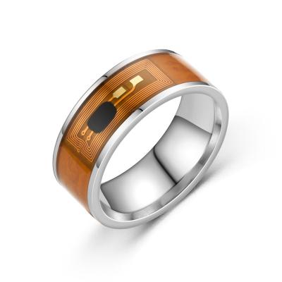 Chine Fashion NFC Male Ring Set Stainless Steel Smart Ssangyong Pattern Ring à vendre