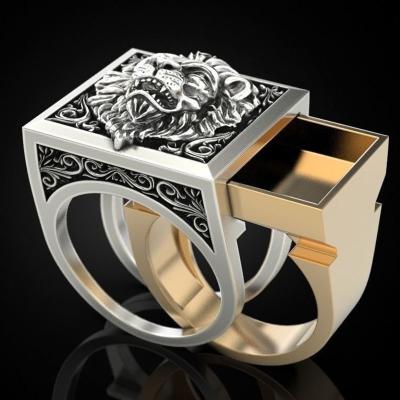 Chine Lion Two-piece Male Ring Set Retro Creative Vintage Fashion Alloy Ring à vendre