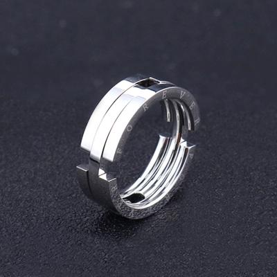 Chine Deformation Male Ring Set Kiss Fish Stainless Steel  Men's Couple Ring à vendre