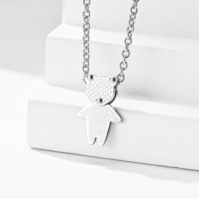 China Stainless Steel Chain Necklace Set Shaking Bear Tide Necklace XIANGLIAN-000319 for sale