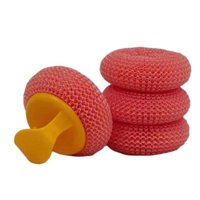 China Good Seller Viable Portable Kitchen Handle Galvanized Plastic Scrubber for sale