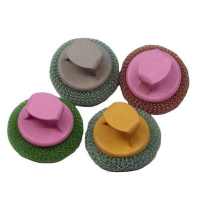 China Viable Manufacturers Direct Selling Kitchen Cleaner Mesh Packing Plastic Scourer for sale