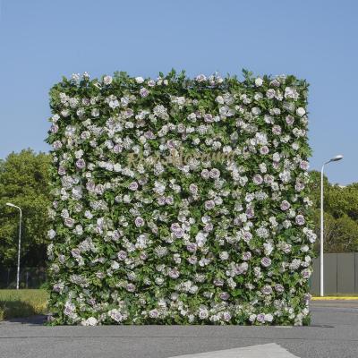 China Wedding Party Event Wedding and Event Artificial Flower Decorative Backdrop Wraps Artificial Greenery Flower Wall Panel for sale