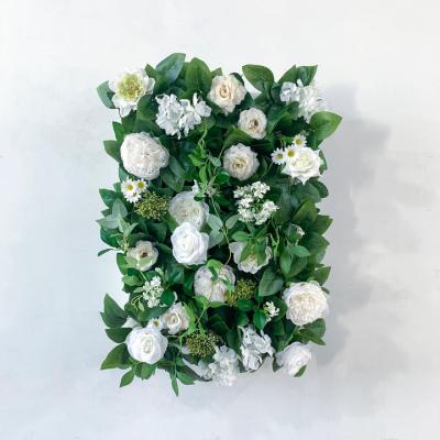 China Wedding Party Event Supplies Decoration Rose Hydrangea Backdrop Silk Artificial Flower Custom Wedding Decorative Wall Panel for sale