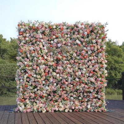 China Wedding Party and Event Supply 5D Artificial Flower Hot Selling Wall Panel for sale