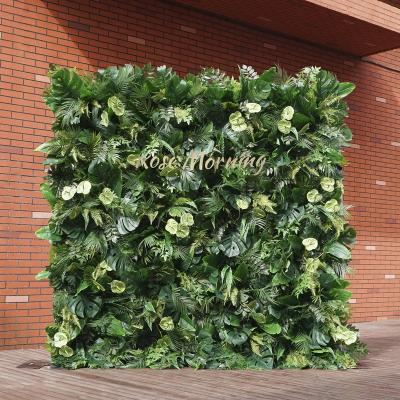 China Hot Selling Party Event Greenary Artificial Flower Wall Backdrop for Party and Event Decor for sale