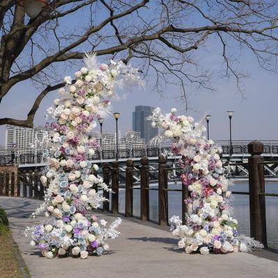 China Wedding Decoration Wedding Backdrop Decoration Artificial Flower Arch Including Frame for sale